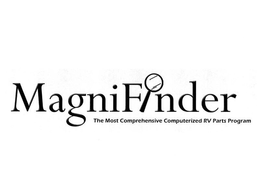 MAGNIFINDER THE MOST COMPREHENSIVE COMPUTERIZED RV PARTS PROGRAM trademark