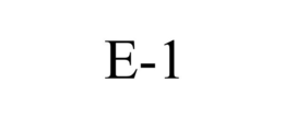 E-1 trademark