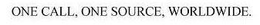 ONE CALL, ONE SOURCE, WORLDWIDE. trademark