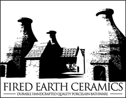 FIRED EARTH CERAMICS DURABLE HANDCRAFTED QUALITY PORCELAIN BATHWARE trademark
