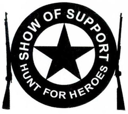 SHOW OF SUPPORT HUNT FOR HEROES trademark