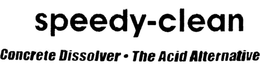 SPEEDY-CLEAN CONCRETE DISSOLVER · THE ACID ALTERNATIVE trademark