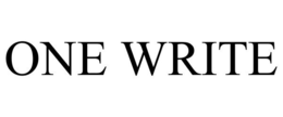 ONE WRITE trademark