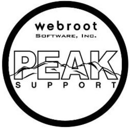 WEBROOT SOFTWARE, INC. PEAK SUPPORT trademark