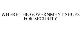 WHERE THE GOVERNMENT SHOPS FOR SECURITY trademark