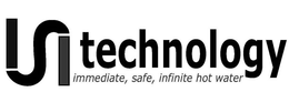 ISI TECHNOLOGY IMMEDIATE, SAFE, INFINITE HOT WATER trademark