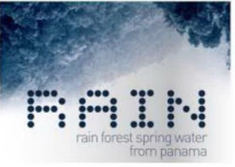 RAIN RAIN FOREST SPRING WATER FROM PANAMA trademark