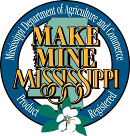MAKE MINE MISSISSIPPI MISSISSIPPI DEPARTMENT OF AGRICULTURE AND COMMERCE PRODUCT REGISTERED trademark
