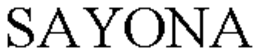 SAYONA trademark