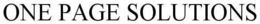 ONE PAGE SOLUTIONS trademark