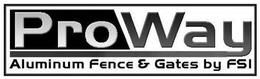 PRO WAY ALUMINUM FENCE & GATES BY FSI trademark