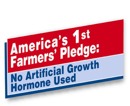 AMERICA'S 1ST FARMERS' PLEDGE: NO ARTIFICIAL GROWTH HORMONE USED trademark