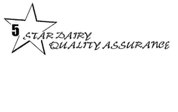 5 STAR DAIRY QUALITY ASSURANCE trademark
