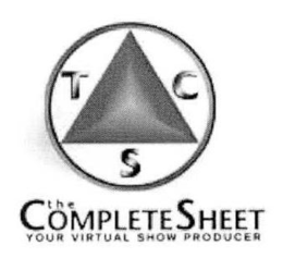 TCS THE COMPLETE SHEET YOUR VIRTUAL SHOW PRODUCER trademark