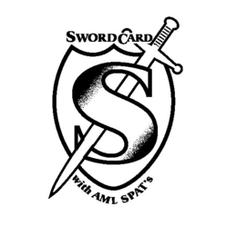 S SWORD CARD WITH AML SPAT'S trademark