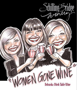 SCHILLINGBRIDGE WINERY "WOMEN GONE WINE" NEBRASKA BLUSH TABLE WINE trademark