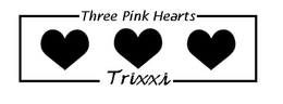 THREE PINK HEARTS TRIXXI trademark