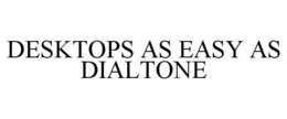 DESKTOPS AS EASY AS DIALTONE trademark