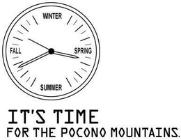 IT'S TIME FOR THE POCONO MOUNTAINS WINTER SPRING SUMMER FALL trademark
