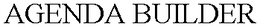 AGENDA BUILDER trademark