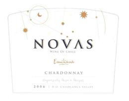 NOVAS EMILIANA WINE OF CHILE CHARDONNAY ORGANICALLY GROWN GRAPES 2006 trademark