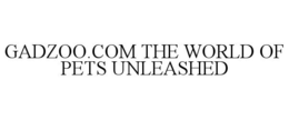 GADZOO.COM THE WORLD OF PETS UNLEASHED trademark