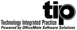 TECHNOLOGY INTEGRATED PRACTICE TIP POWERED BY OFFICEMATE SOFTWARE SOLUTIONS trademark