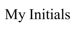 MY INITIALS trademark