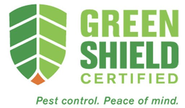 GREEN SHIELD CERTIFIED PEST CONTROL. PEACE OF MIND. trademark