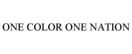 ONE COLOR ONE NATION trademark