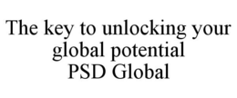 PSD GLOBAL THE KEY TO UNLOCKING YOUR GLOBAL POTENTIAL trademark