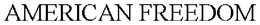 AMERICAN FREEDOM trademark