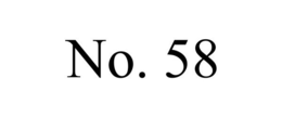 NO. 58 trademark