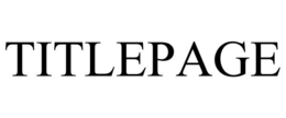 TITLEPAGE trademark