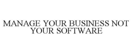 MANAGE YOUR BUSINESS NOT YOUR SOFTWARE trademark