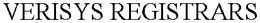 VERISYS REGISTRARS trademark