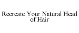 RECREATE YOUR NATURAL HEAD OF HAIR trademark