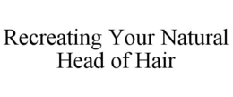 RECREATING YOUR NATURAL HEAD OF HAIR trademark