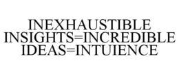 INEXHAUSTIBLE INSIGHTS=INCREDIBLE IDEAS=INTUIENCE trademark