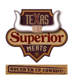 TEXAS SUPERIOR MEATES ROUND 'EM UP, COWBOY! trademark