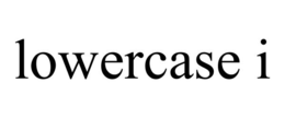 LOWERCASE I trademark