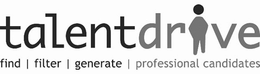 TALENTDRIVE FIND | FILTER | GENERATE | PROFESSIONAL CANDIDATES trademark