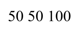 50 50 100 trademark