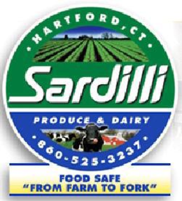SARDILLI PRODUCE & DAIRY HARTFORD, CT 860-525-3237 FOOD SAFE "FROM FARM TO FORK" trademark