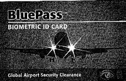 BLUEPASS BIOMETRIC ID CARD GLOBAL AIRPORT SECURITY CLEARANCE trademark