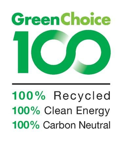 GREENCHOICE 100 100% RECYCLED 100% CLEAN ENERGY 100% CARBON NEUTRAL trademark