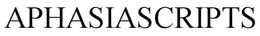 APHASIA SCRIPTS trademark