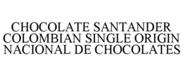 CHOCOLATE SANTANDER COLOMBIAN SINGLE ORIGIN NACIONAL DE CHOCOLATES trademark