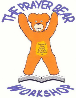 THE PRAYER BEAR WORKSHOP I CAN DO ALL THINGS THROUGH CHRIST WHO STRENGTHENS ME trademark