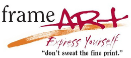 FRAME ART EXPRESS YOURSELF "DON'T SWEAT THE FINE PRINT." trademark